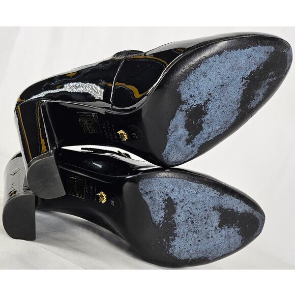 STUART WEITZMAN WOMEN'S VIDA 100 MARY JANE BLACK PATENT LEATHER SHOES – SIZE 7.5 - Picture 8 of 12